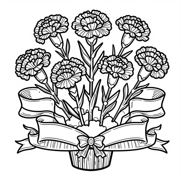 Gardenia in Water - Free printable coloring page