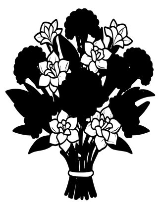 Mixed Bouquet - Free printable coloring page