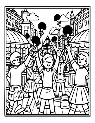 Carnation Festival - Free printable coloring page
