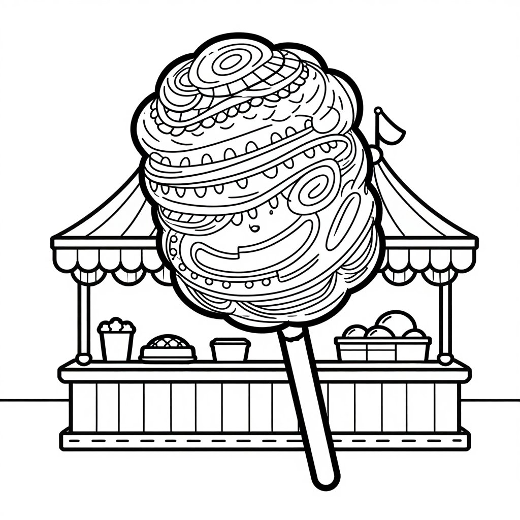 Cotton Candy - free printable coloring page