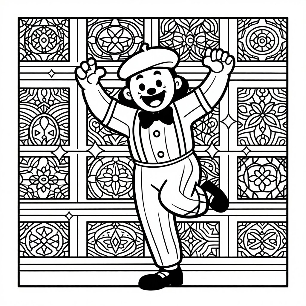Mime - free printable coloring page