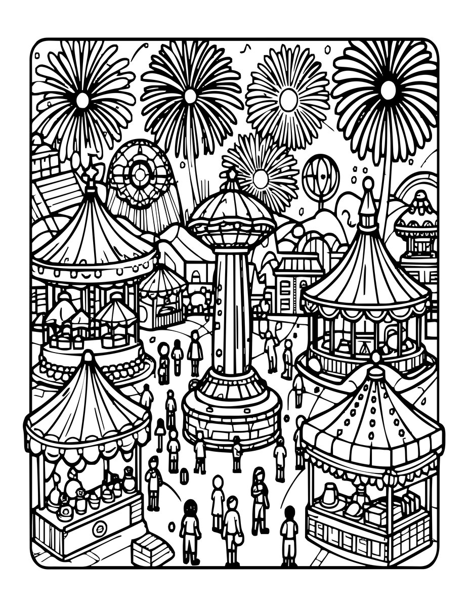 Venetian Carnival - free printable coloring page