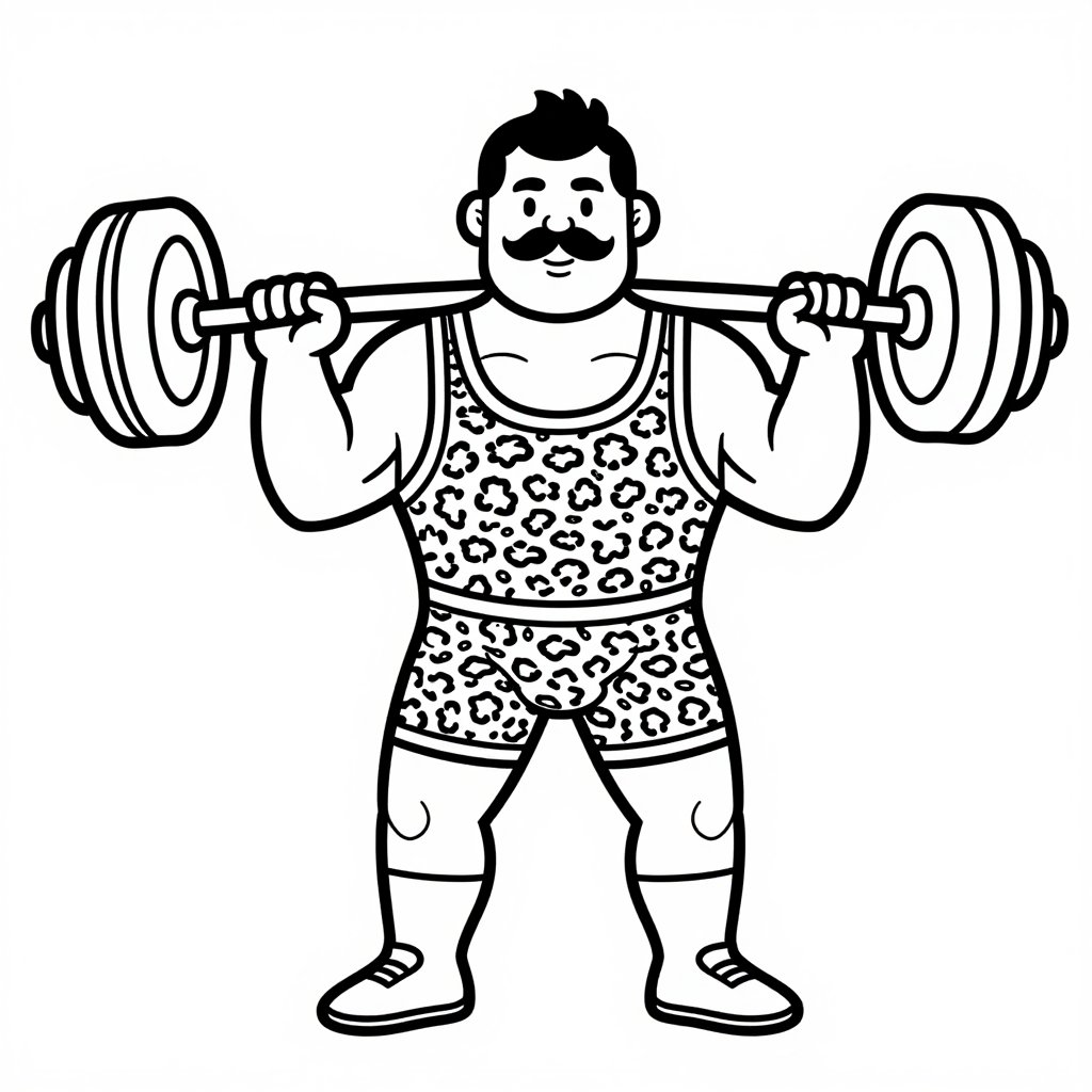 Strongman - free printable coloring page