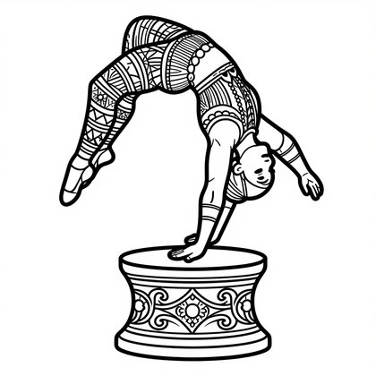Contortionist - Free printable coloring page