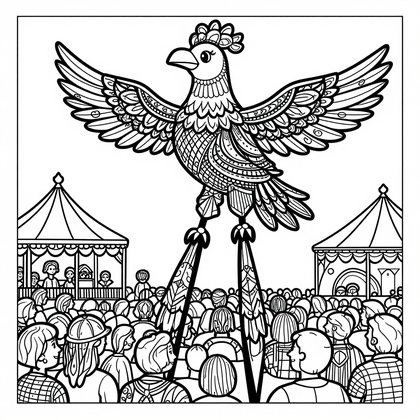 Stilt Walker - Free printable coloring page