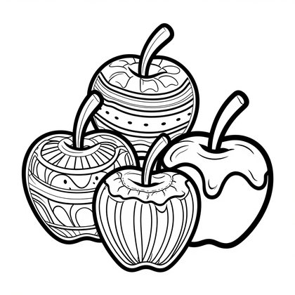 Candy Apple Stand - Free printable coloring page