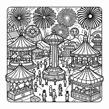 Hall of Mirrors - Free printable coloring page
