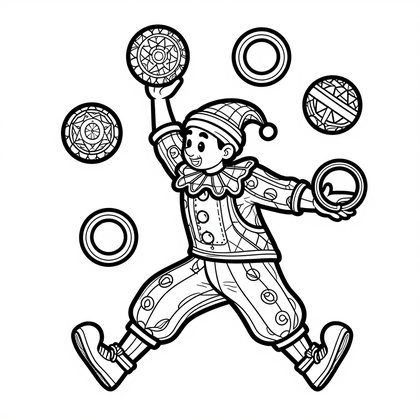 Juggler - Free printable coloring page
