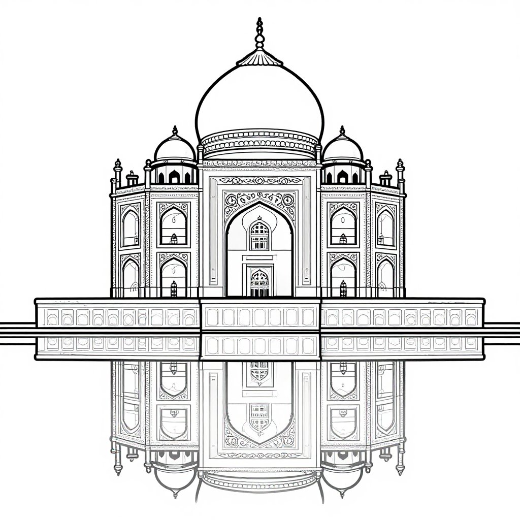 Versailles Palace - free printable coloring page