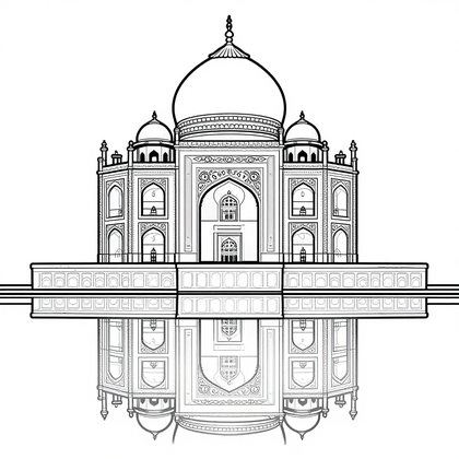 Versailles Palace - Free printable coloring page