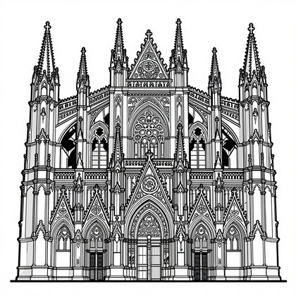 Chillon Castle - Free printable coloring page