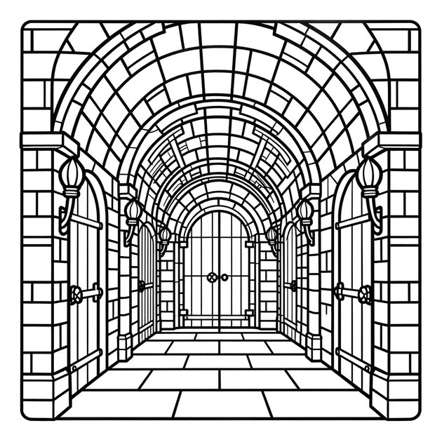 Desert Palace - Free printable coloring page
