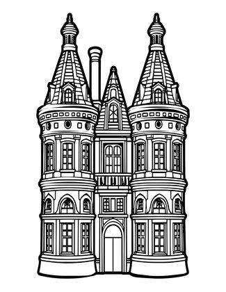 Chateau de Chambord - Free printable coloring page