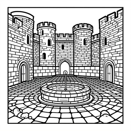 Kremlin Towers - Free printable coloring page