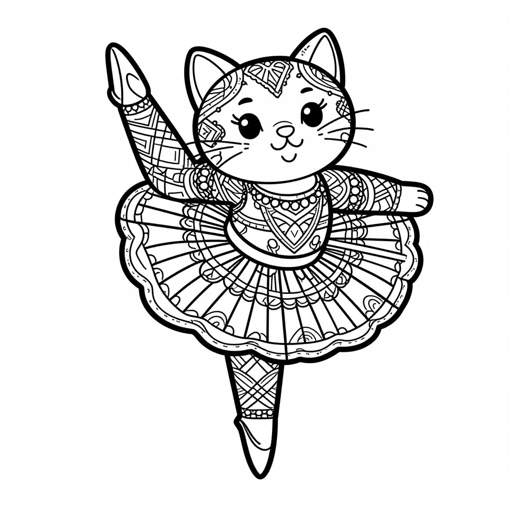 Firefighter Cat - free printable coloring page