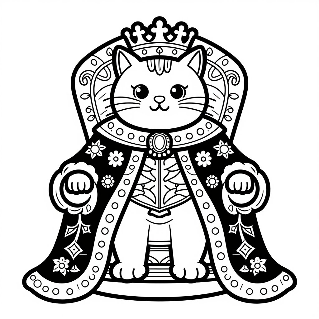 Beekeeper Cat - free printable coloring page