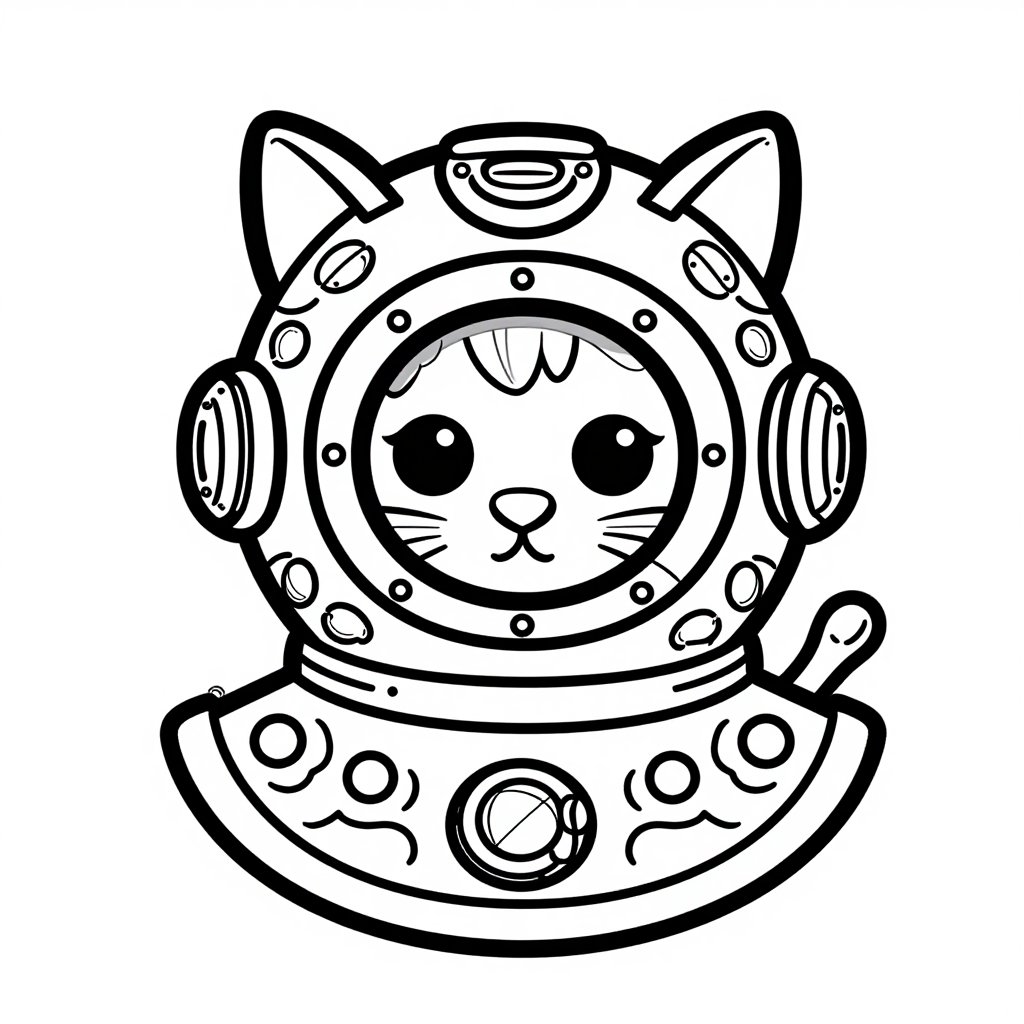 Jester Cat - free printable coloring page