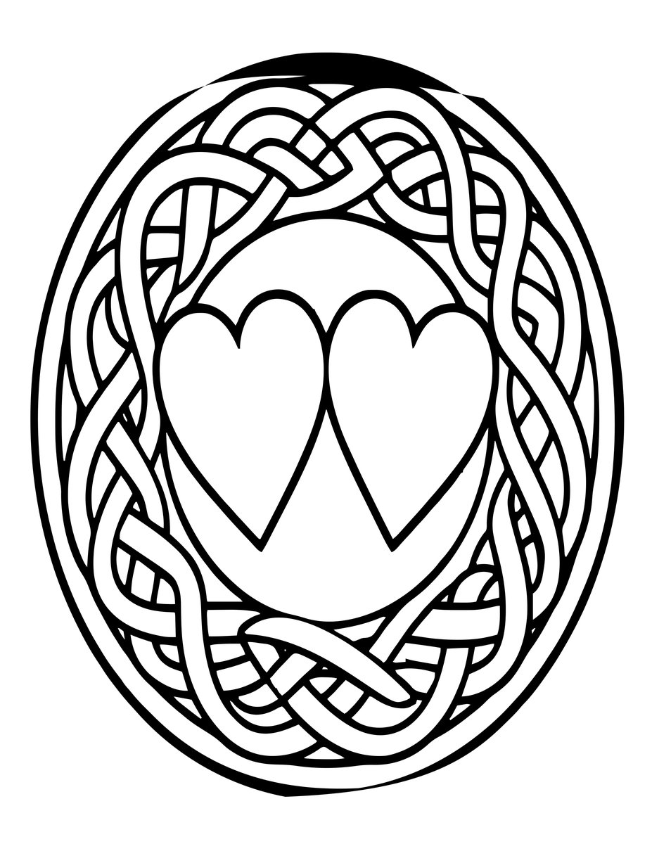 Love Knot - free printable coloring page