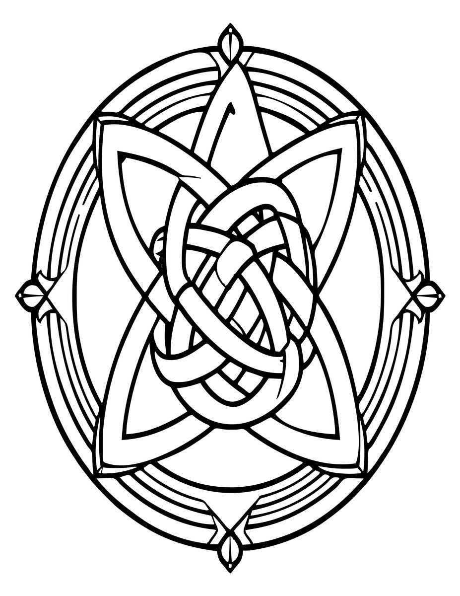 Trinity Knot - free printable coloring page