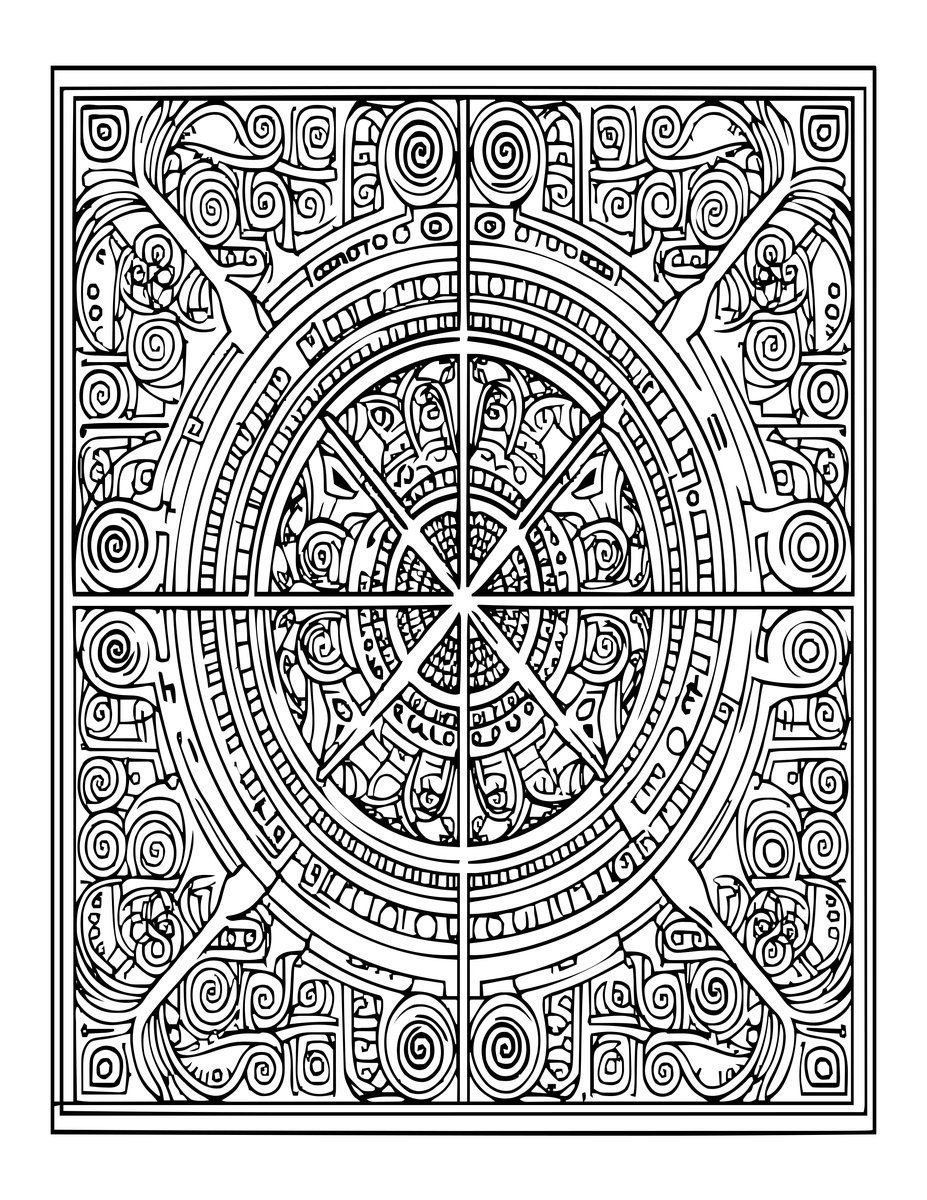 Lindisfarne Carpet Page - free printable coloring page