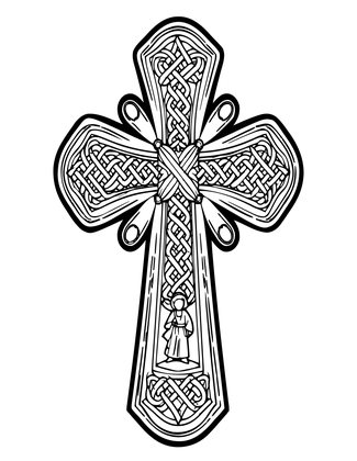 Celtic Cross - Free printable coloring page