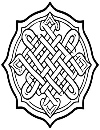 Shield Knot - Free printable coloring page