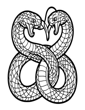 Serpent Knot - Free printable coloring page
