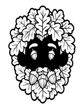 Green Man - Free printable coloring page