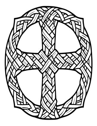 Brigid's Cross - Free printable coloring page