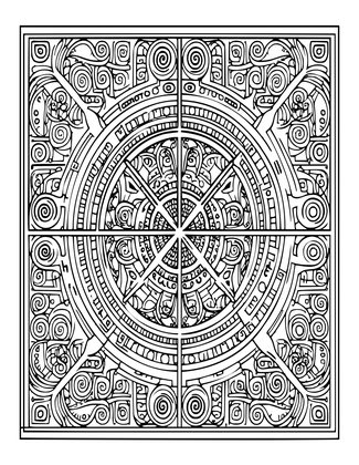Lindisfarne Carpet Page - Free printable coloring page