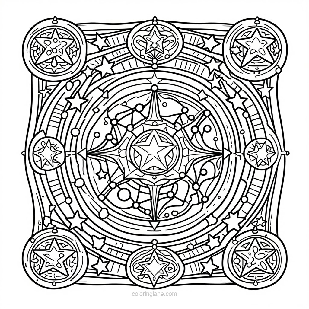 Centaur Constellation - free printable coloring page