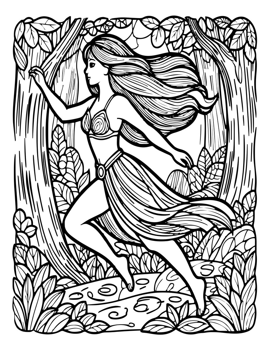 Female Centaur - free printable coloring page