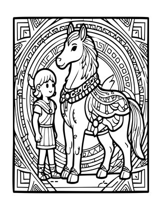 Centaur Chiron - Free printable coloring page