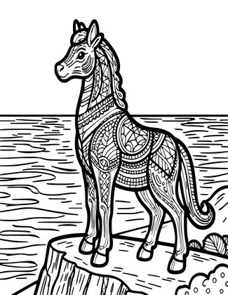 Centaur at Sea - Free printable coloring page