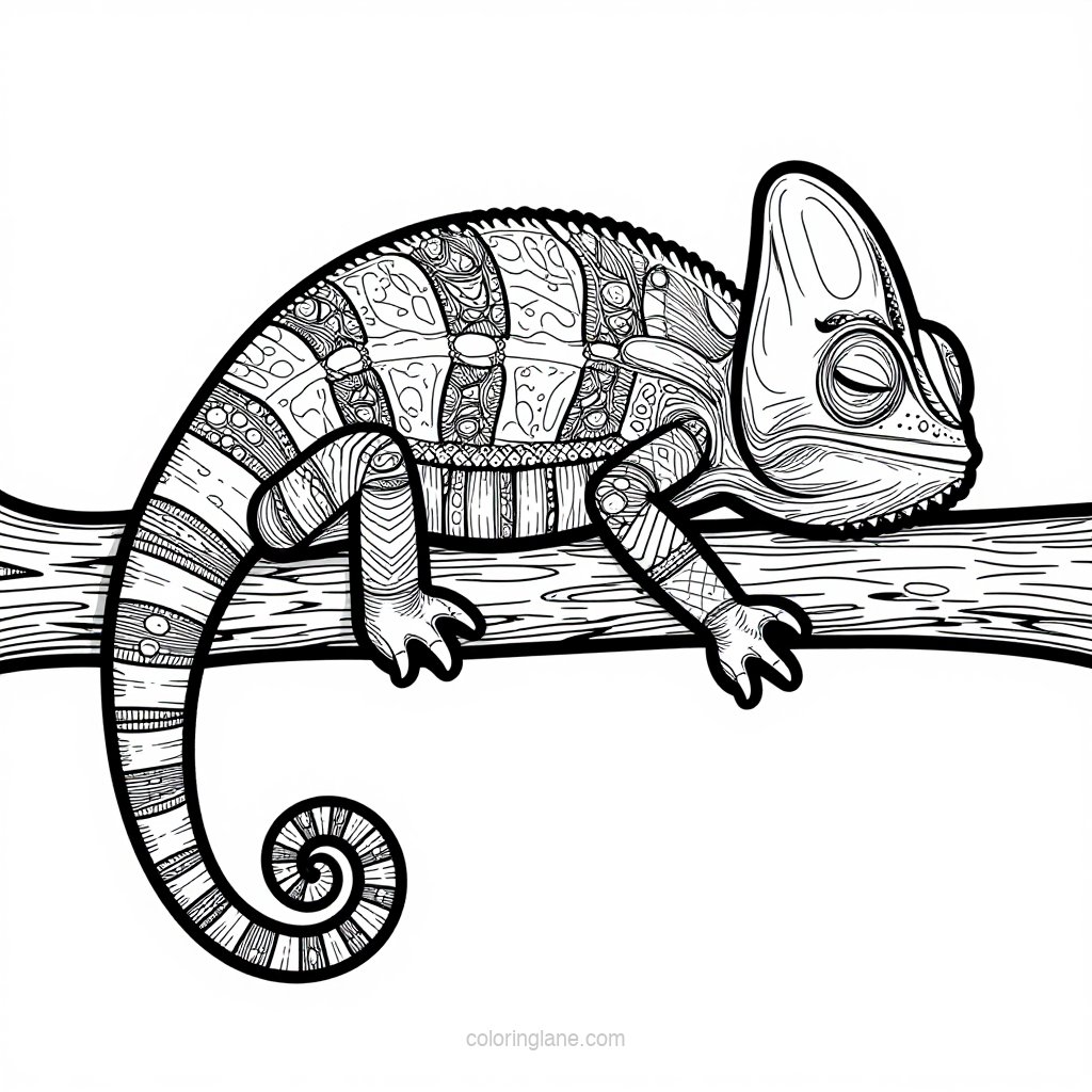 Chameleon Skin - free printable coloring page