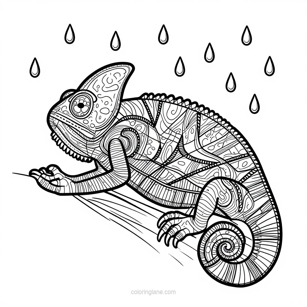 Chameleon Colors - free printable coloring page