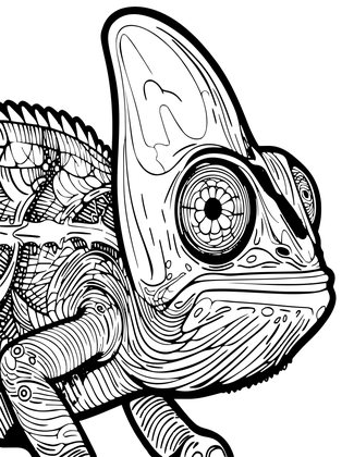Chameleon Eye - Free printable coloring page