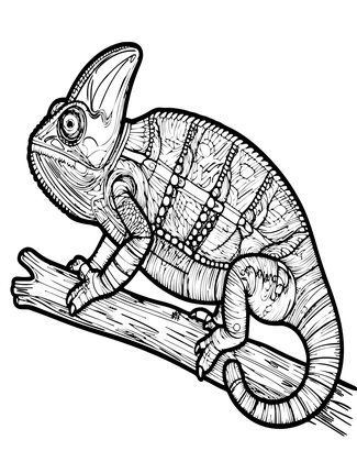 Parsons Chameleon - Free printable coloring page