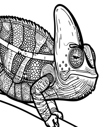 Chameleon Scales - Free printable coloring page