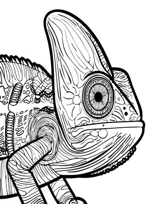 Chameleon Eye - Free printable coloring page