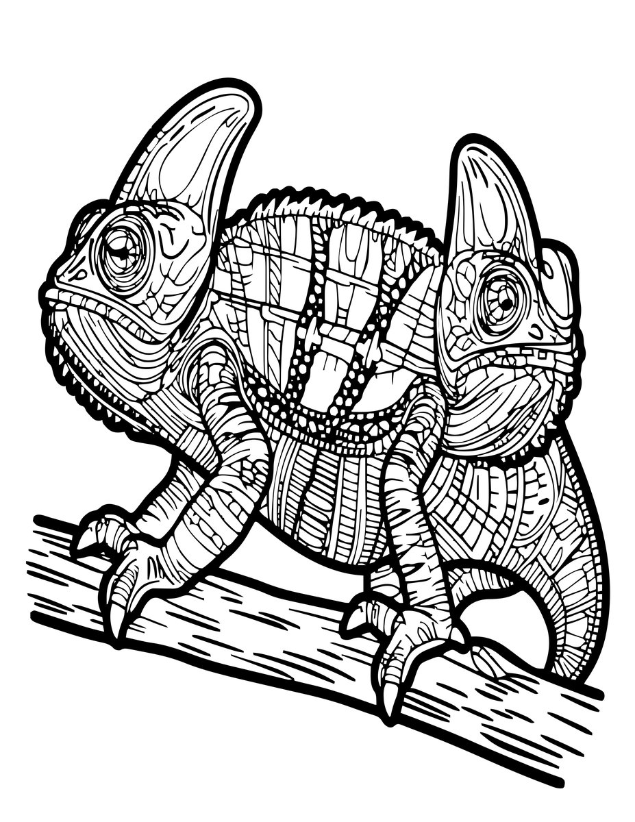 Chameleon Grip - free printable coloring page