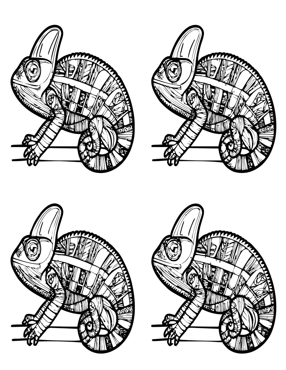 Chameleon Colors - free printable coloring page