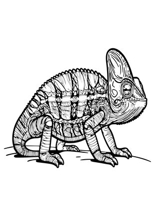 Namaqua Chameleon - Free printable coloring page