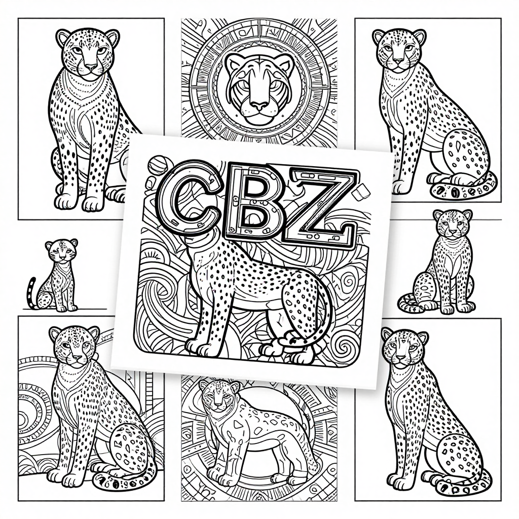 Cheetahs coloring pages collection - 30 free printable pages
