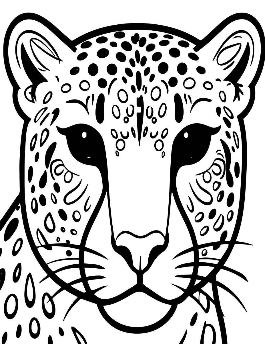Cheetah Eyes - free printable coloring page