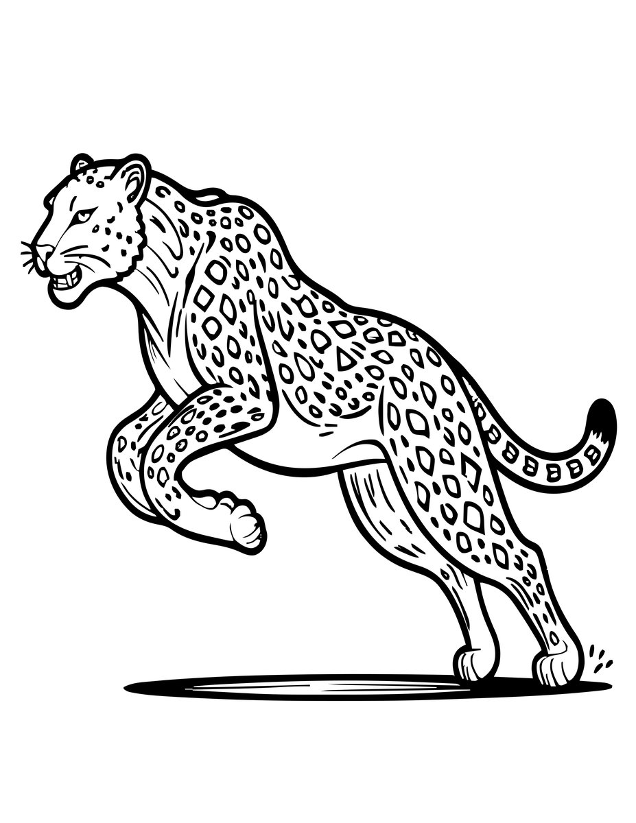 Cheetah Spine - free printable coloring page