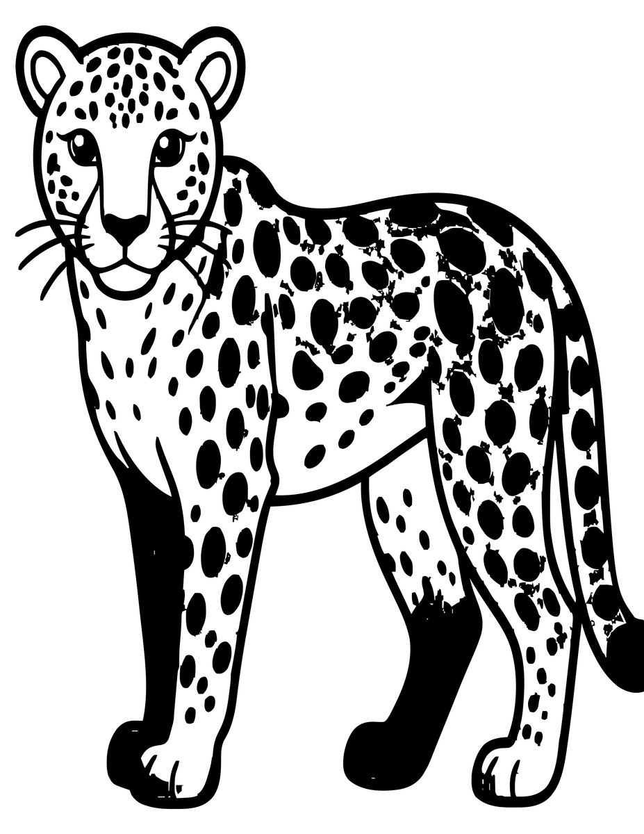 Cheetah Spots - free printable coloring page