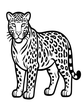 King Cheetah - Free printable coloring page