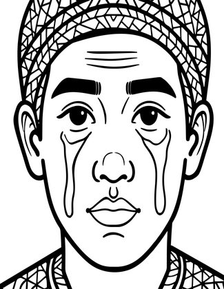 Cheetah Portrait - Free printable coloring page