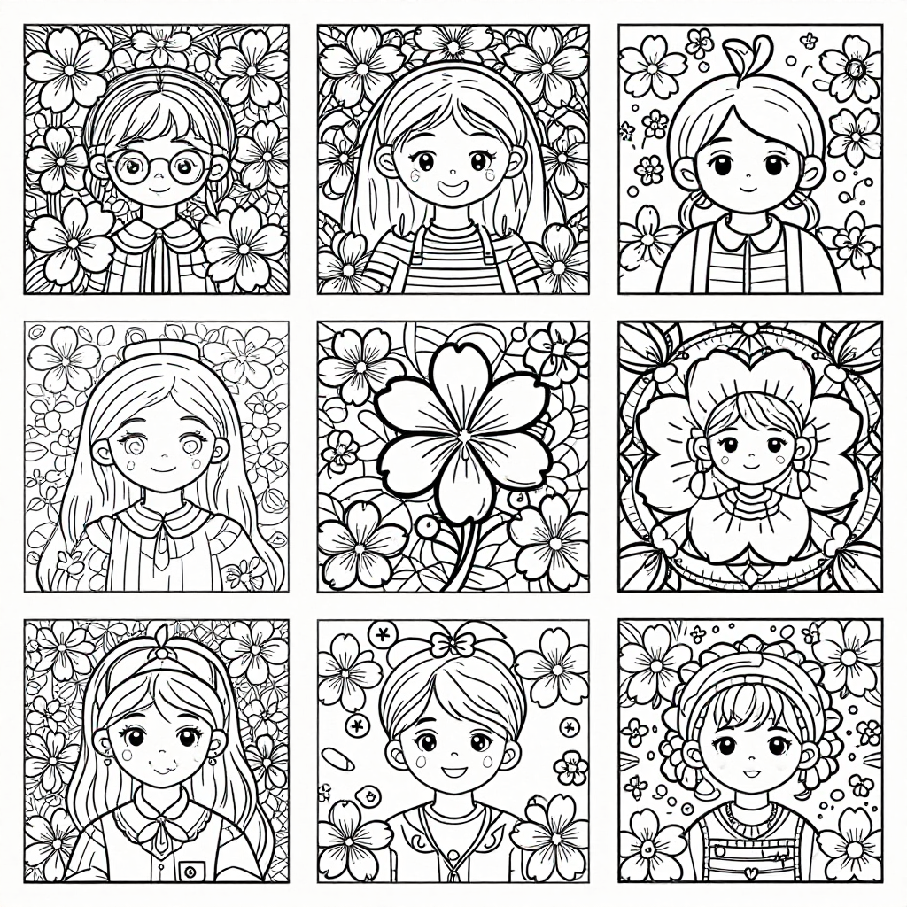 Cherry Blossoms coloring pages collection - 30 free printable pages